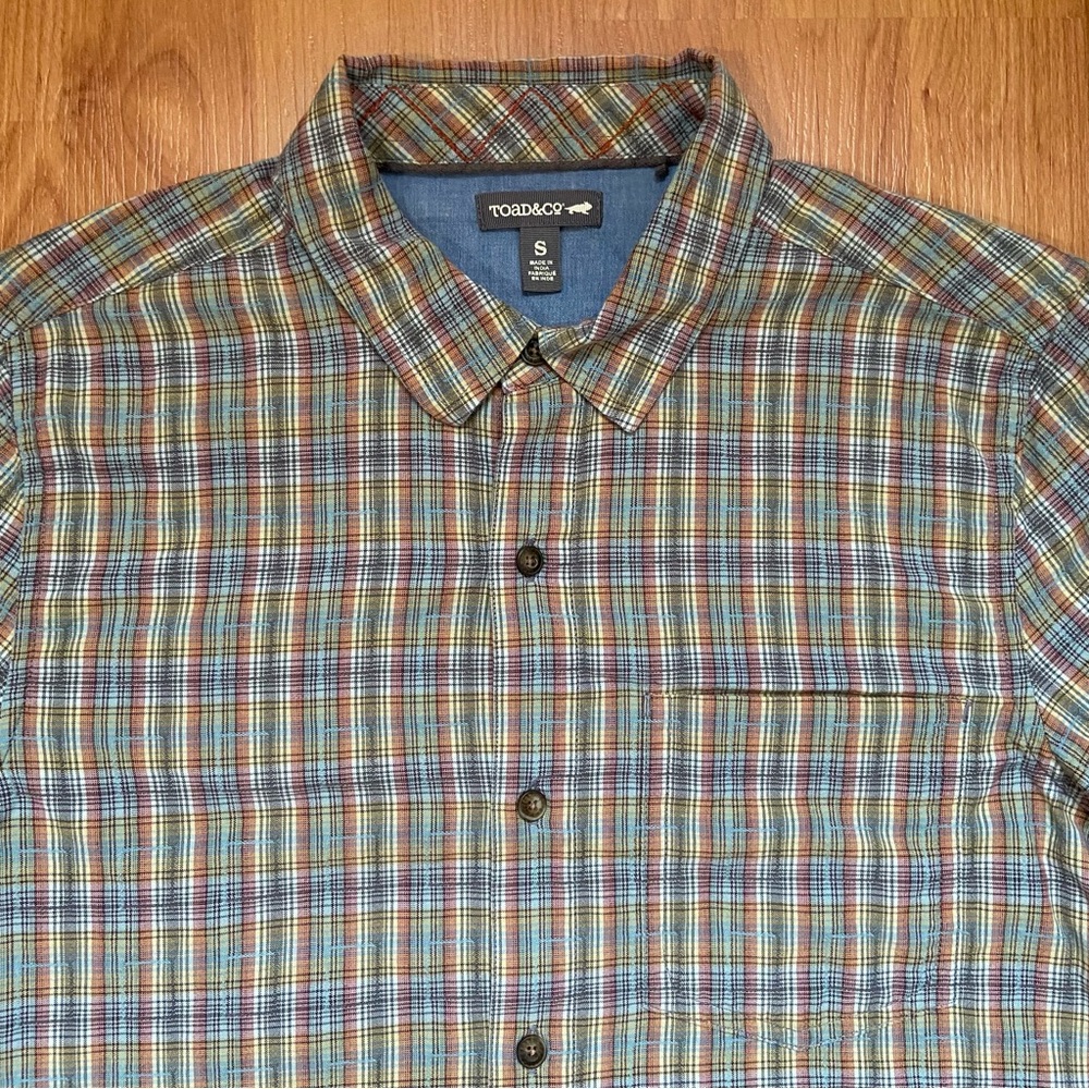 Toad&Co Organic Cotton Plaid Button Up Shirt Men’s Small